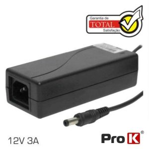 Alimentador Switching 12V 3A P/LCD PROK - (FAS12V3AB)