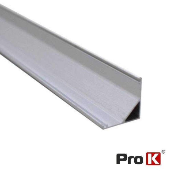 Perfil De Alumínio P/ Fita LED 2m De Canto PROK - (PAFL02LN)