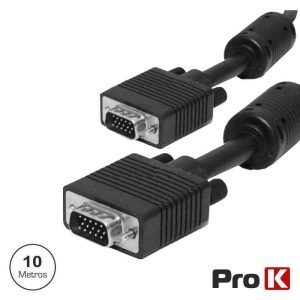 Cabo VGA Dourado Macho / Macho 10m C/Filtro PROK - (CVGA10A)