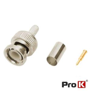 Ficha BNC Macho Cravar P/ RG58 PROK - (FBNC58)