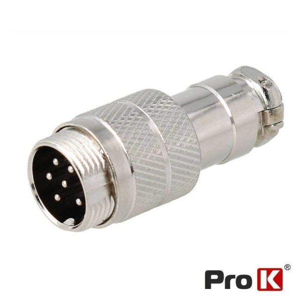 Ficha Microfone 6p Macho P/ Soldar PROK - (FMICM06A)