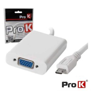 Conversor Mhl P/ VGA Fêmea Branco PROK - (INF-MHLVGAW)