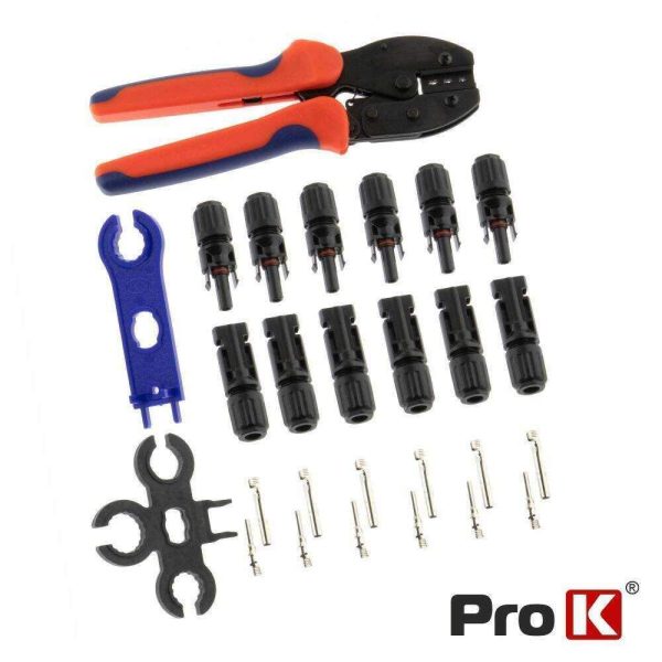Conjunto Fichas Solares MC4 c/ Alicate de Cravar PROK - Image 2