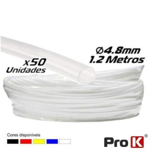Tubo Manga Termoretráctil 4.8mm 1.2m 50x Transparente PROK - (PKMT48C/50)