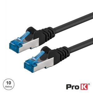 Cabo De Rede S/FTP CAT6E 10M Preto PROK - (CFTP6E10BK)