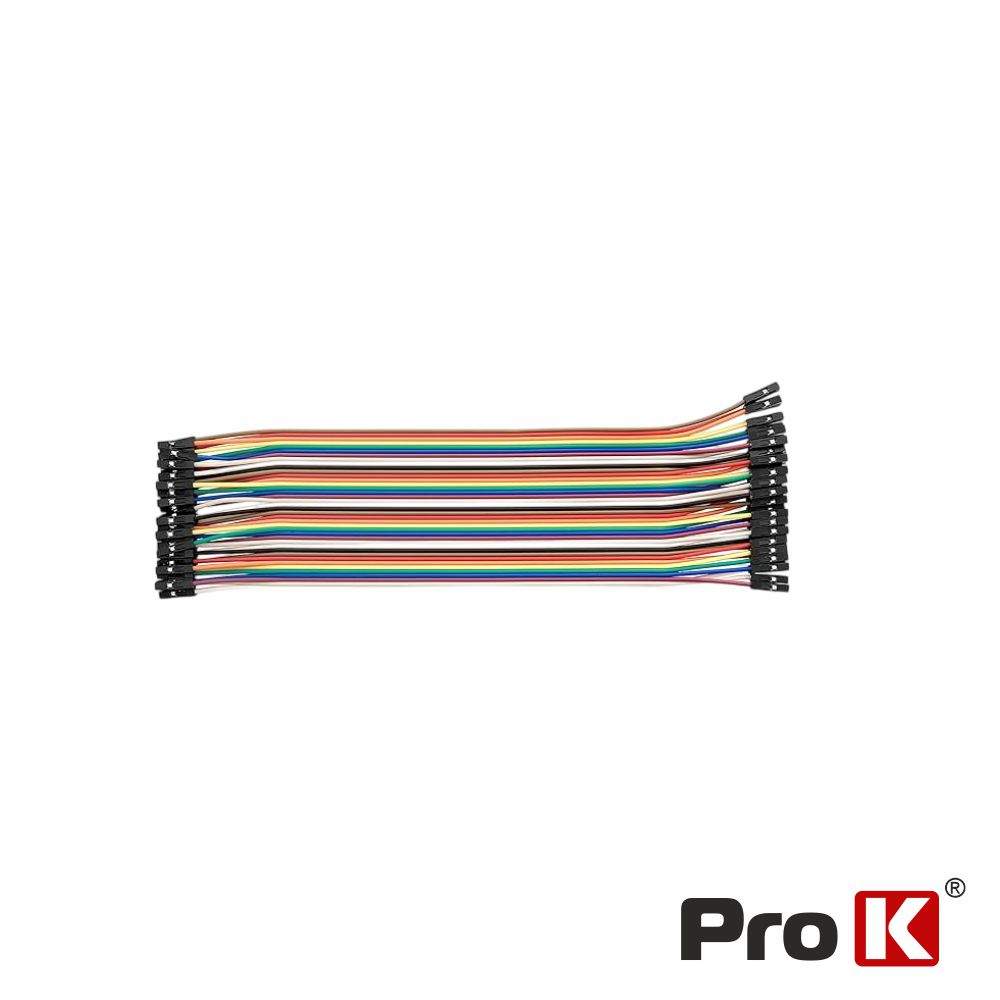 KIT 25 Cabos de ligação Jumper Fêmea/Fêmea PROK - (PKSM25FF/20)