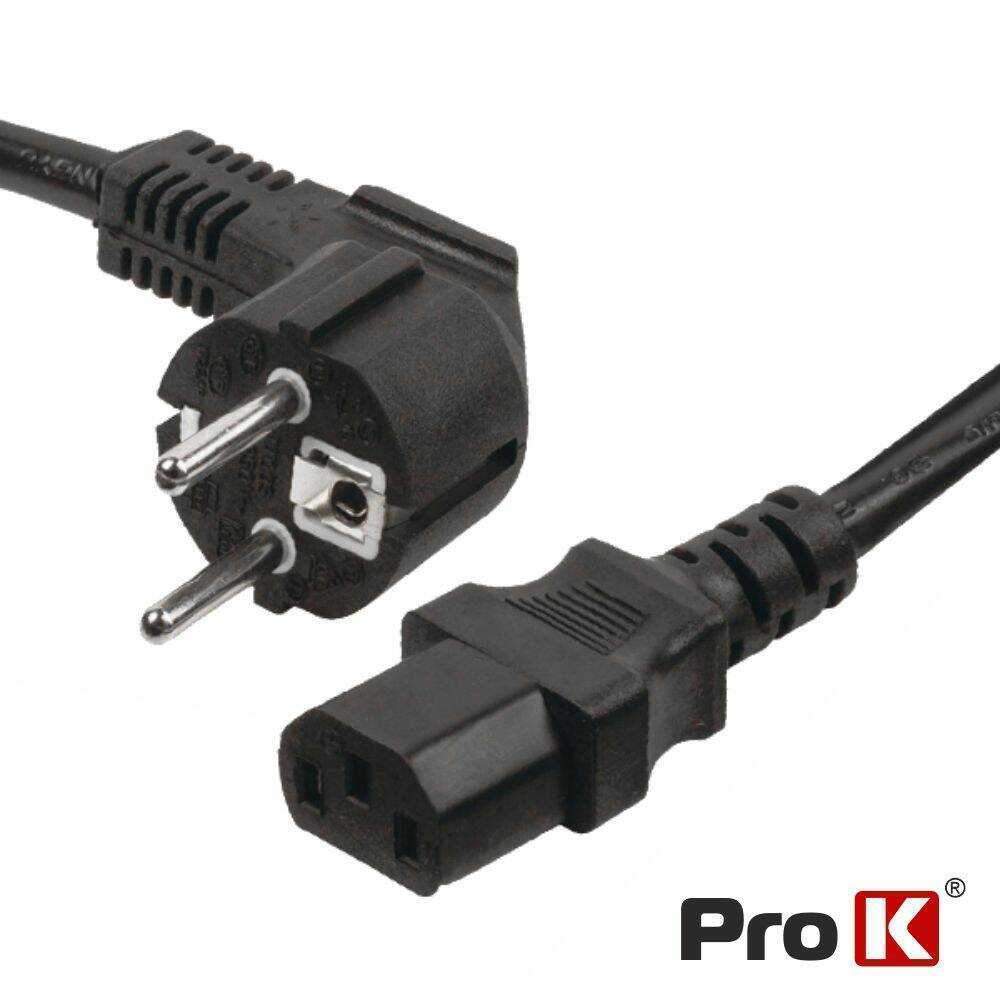 Cabo Alimentação Schuko Macho 3p / IEC C13 Fêmea 3M PROK - (CIEC13/3A)