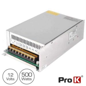Fonte De Alimentação Industrial 12V 500W 41.6a PROK - (FAI12V-42A(C))