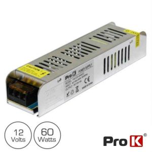 Fonte De Alimentação Industrial Slim 12V 60W 5a PROK - (FAI12V-5AS(C))