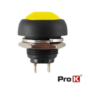 Interruptor Pressão Redondo 0.5a-250vac Amarelo 12mm IP65 - (ITR015Y)