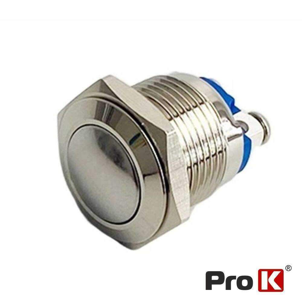 Comutador Pulsador Redondo IP65 230V Off/ (On) N.A PROK - (ITR304S)