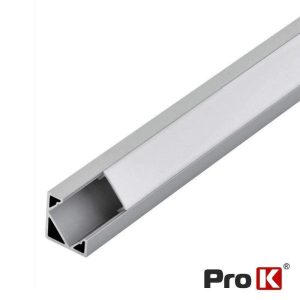 Perfil de Alumínio P/ Fita LEDS 2m de Canto PROK - (PAFL02LN-1)