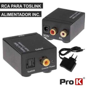 Conversor Áudio RCA-TOSLINK PROK - (PK-COAXOP)