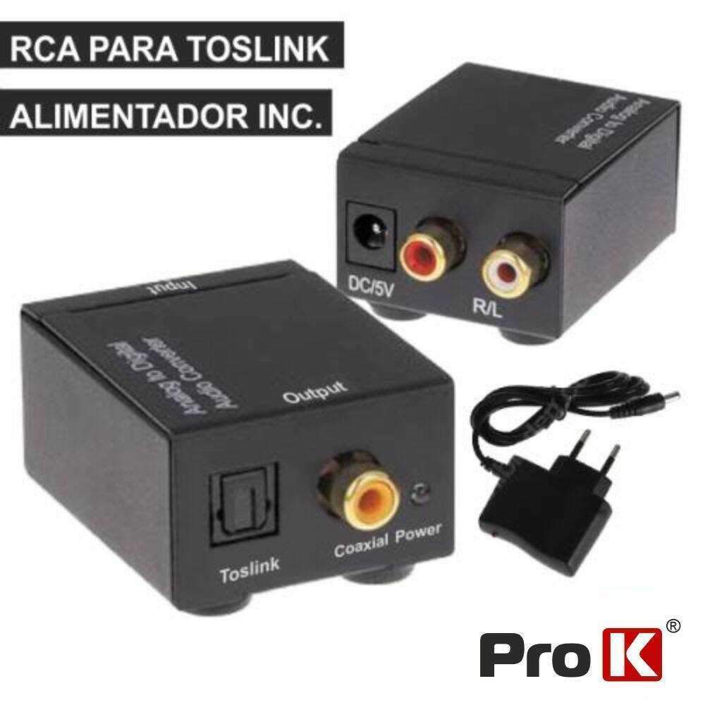 Conversor Áudio RCA-TOSLINK PROK - (PK-COAXOP)