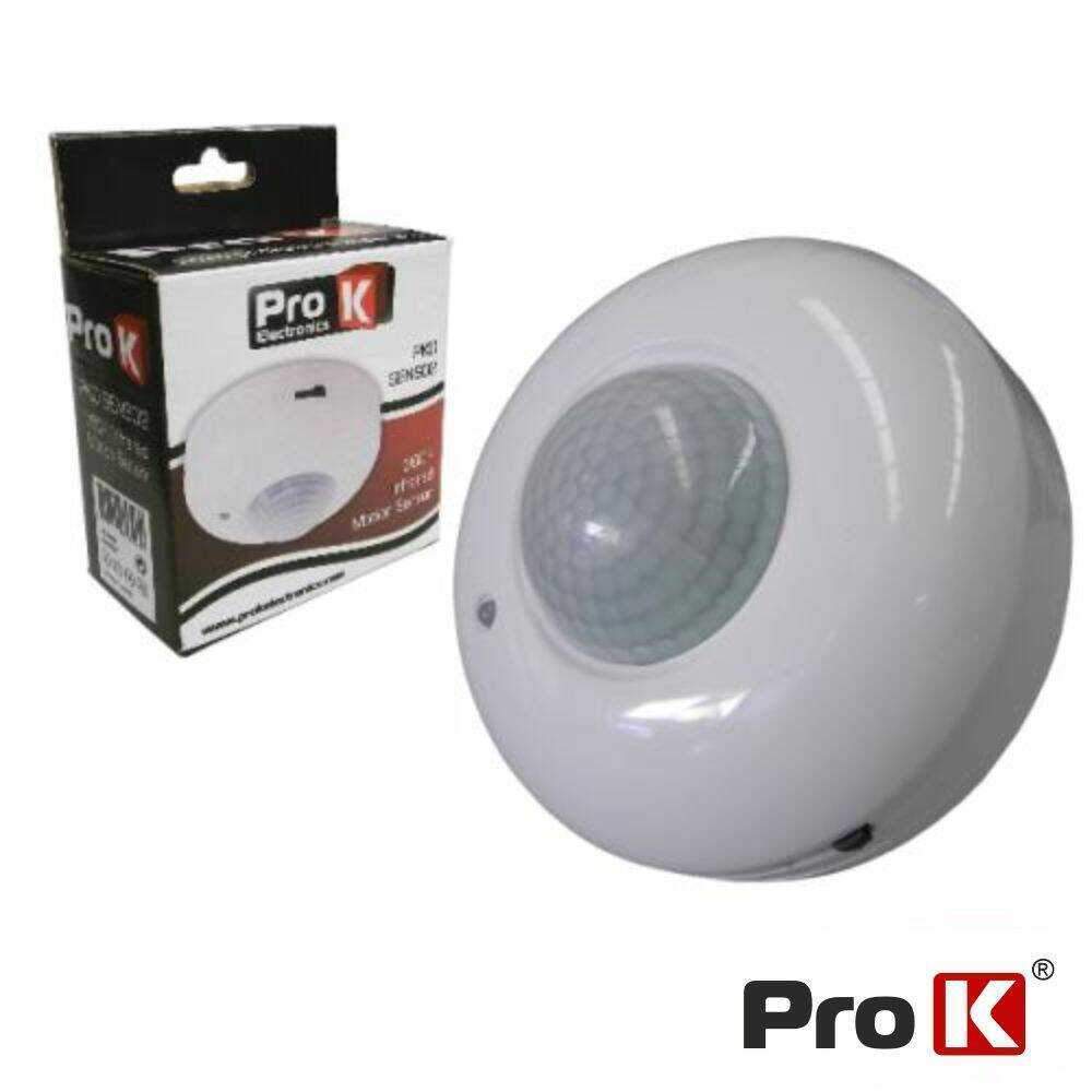 Sensor de Movimento PIR Teto 220V 360º PROK - (PKD SENS02)