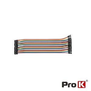 KIT 25 Cabos de ligação Jumper Fêmea/Fêmea PROK - (PKSM25FF/20)