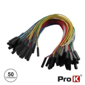 Kit 50 Cabos de ligação Jumper Fêmea Fêmea PROK - (PKSM50FF)