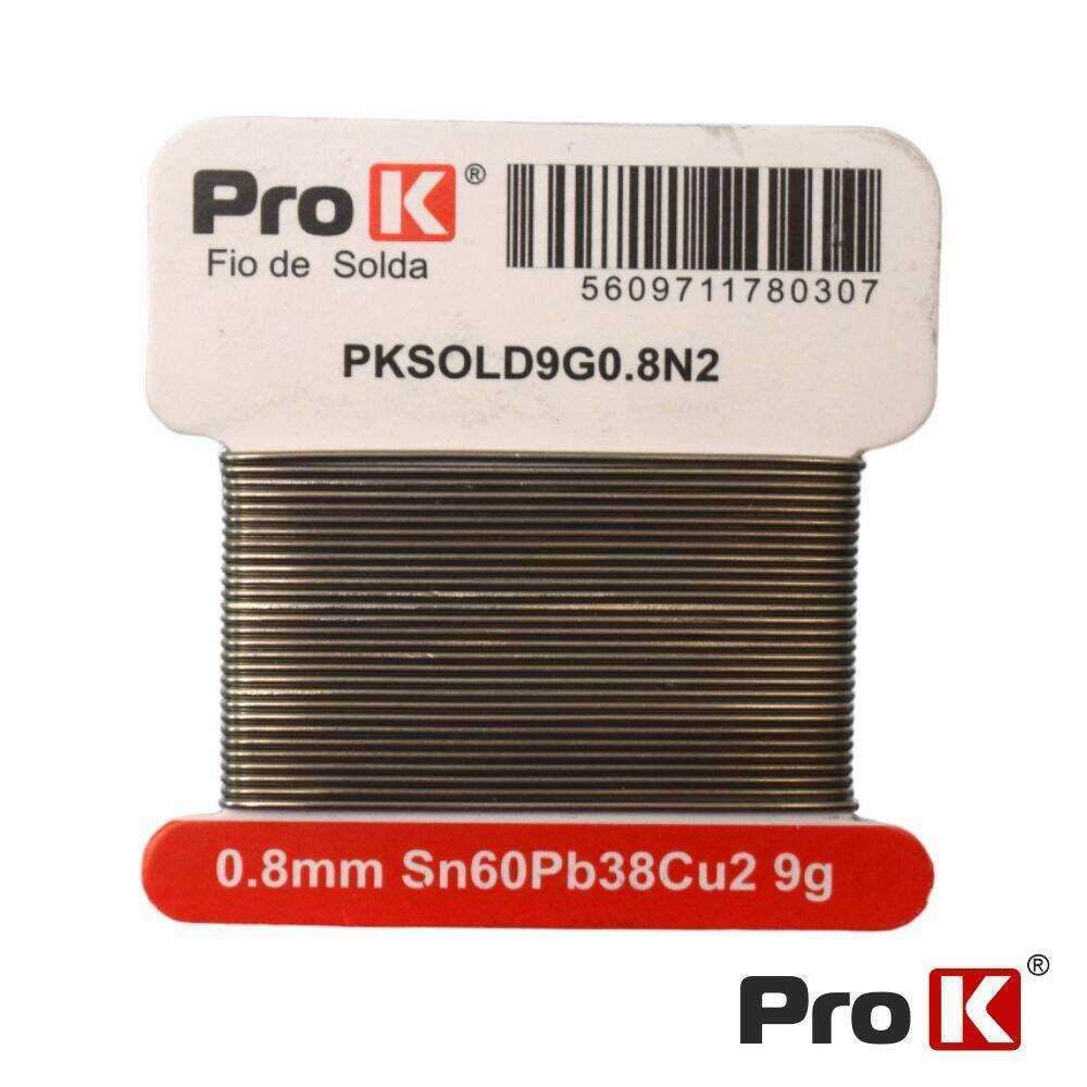 Solda 0.8mm Sn60Pb38Cu2 9g PROK - (PKSOLD9G0.8N2)
