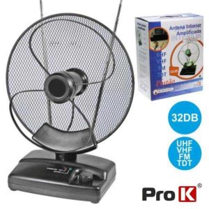 Antena Tdt Interior Amplificada 32db PROK - (PLUTAO)