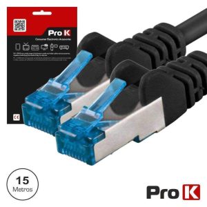 Cabo De Rede S/FTP CAT6E 15m Preto PROK - (CFTP6E15BK)