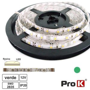 Fita 300 LEDS 2835 Impermeável Verde 12V 5m PROK - (FL43G)