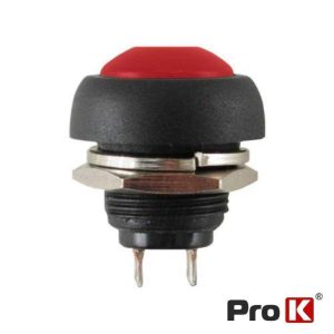 Interruptor Pressão Redondo 0.5a-250vac Vermelho 12mm IP65 - (ITR015R)