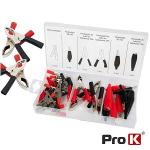 Conjunto de 28 Pinças Crocodilo - (KIT-PC/28-01)