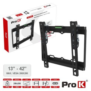 Suporte TV Inclinável 13-42" 25kg Vesa 200x200 PROK - (PKFX0102)