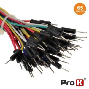 Kit 65 Cabos de ligação Jumper AWg Macho Macho PROK - (PKSM65MM01)