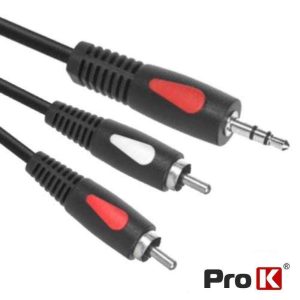 Cabo Jack 3.5mm Macho St / 2-Rca Macho 10m PROK - (CJACK024PA/10)