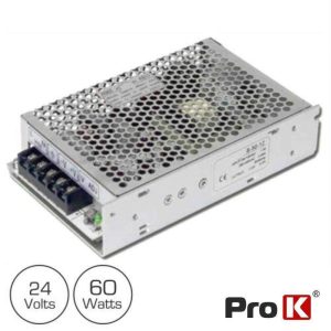 Fonte De Alimentação Industrial 24V 60W 2.5a PROK - (FAI24V-2.5A(C))