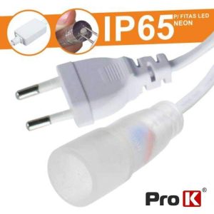 Cabo Alimentação P/Fita LEDS Neon 220v IP65 PROK - (FLN51B/CA)
