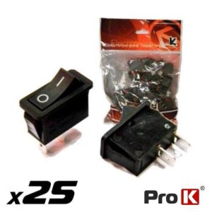 Interruptor Basculante 15a-250v Spst On-Off 25x PROK - (ITR001A/25)