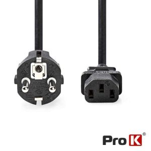 Cabo Alimentação Schuko Macho 3p / IEC C13 Fêmea 1.8M PROK - (CIEC13/1.8A)