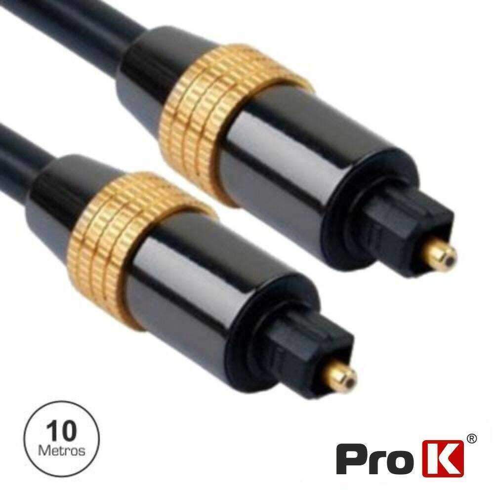 Cabo Fibra Óptica TOSLINK-TOSLINK 10m PROK - (CTOSLINKPRO10G)