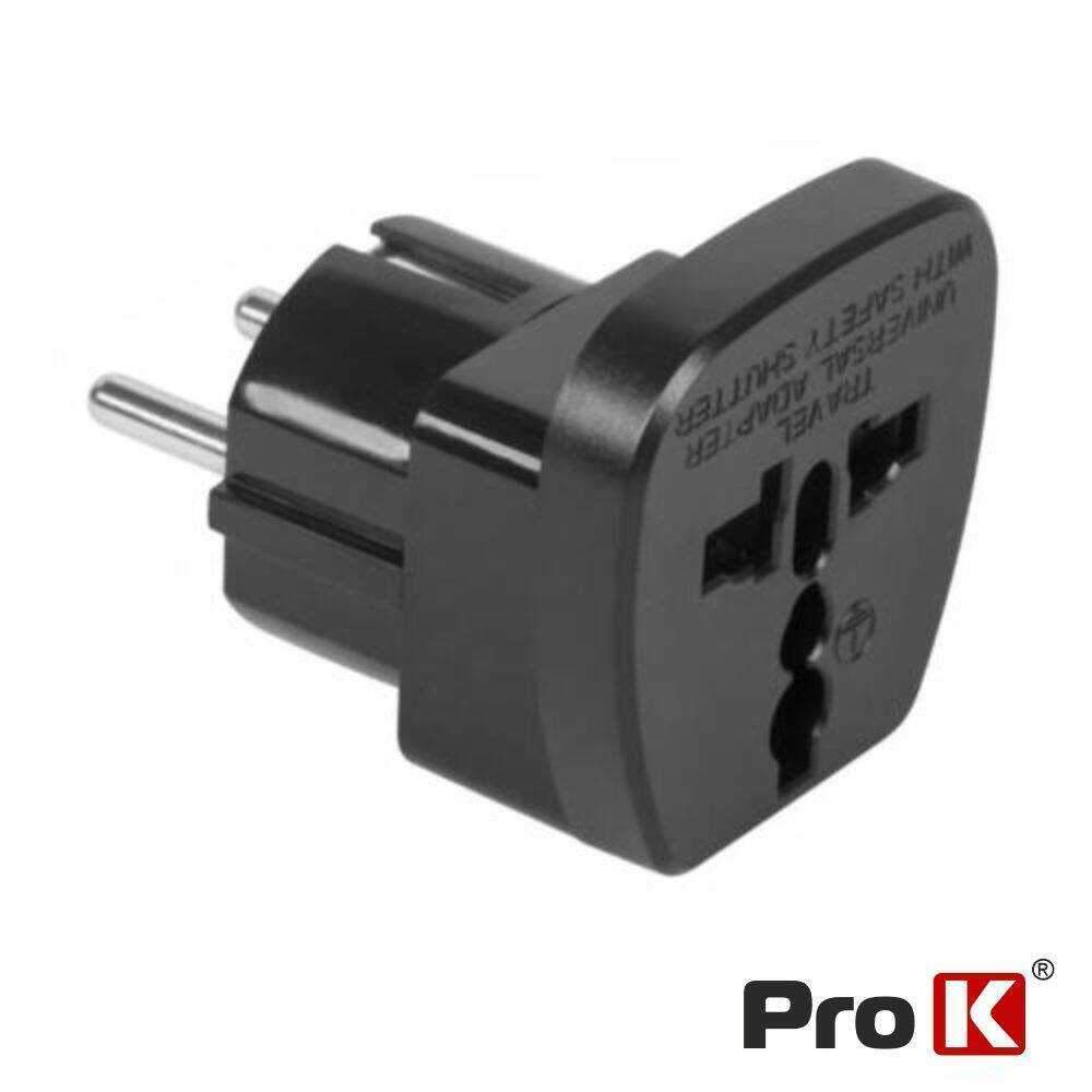 Ficha Adaptadora Viagem Universal Preto PROK - (FAVUNI1-2)