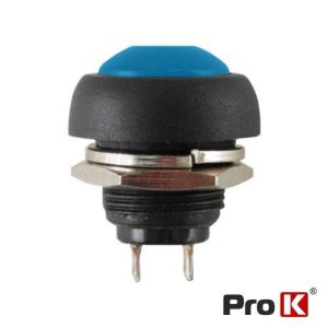 Interruptor Pressão Redondo 0.5a-250vac Azul 12mm IP65 - (ITR015BL)