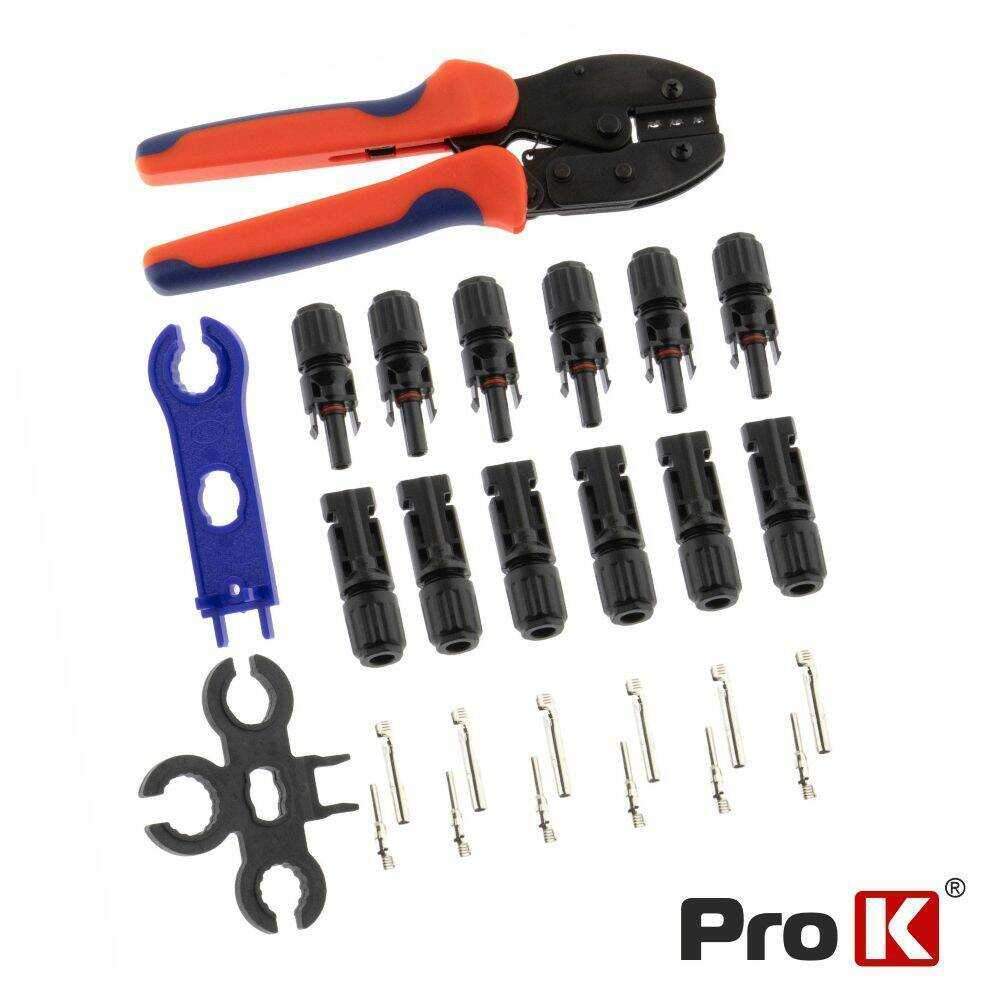 Conjunto Alicate Cravar MC4 C/ Chaves Aperto e Fichas PROK - Image 2