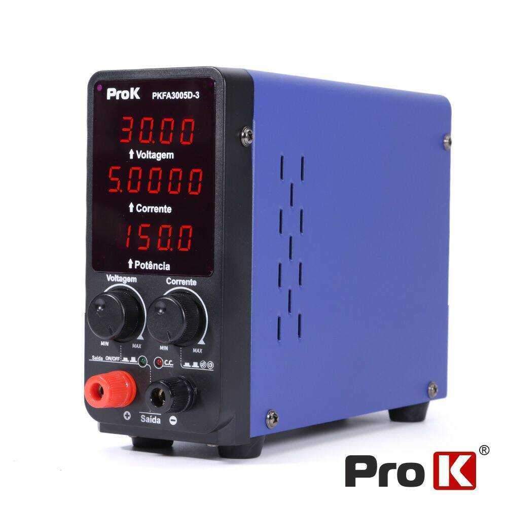 Fonte De Alimentação Digital 150W 0-30V / 0-5A PROK - (PKFA3005D-3)