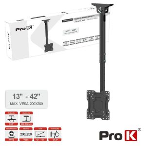 Suporte TV Teto 13-42" 25kg Vesa 200x200 PROK - (PKFX0602)