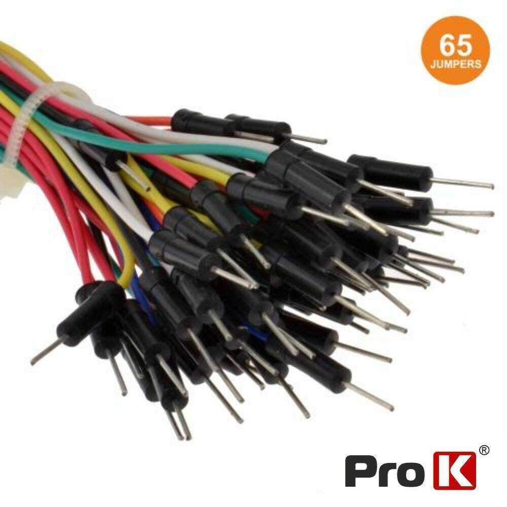 Kit 65 Cabos de ligação Jumper AWg Macho Macho PROK - (PKSM65MM01)