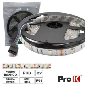 Fita 300 LEDS 5050 Impermeável RGB 12V 5m PROK - (FL02RGB12(C))
