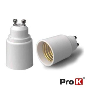 Casquilho Adaptador De GU10 P/ E27 PROK - (GU10-E27)