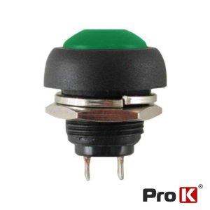 Interruptor Pressão Redondo 0.5a-250vac Verde 12mm IP65 - (ITR015GR)