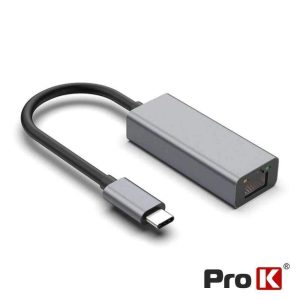 Cabo Adaptador USB-C / RJ45 1GB/s PROK - (PK-USBCRJ45/1GB)