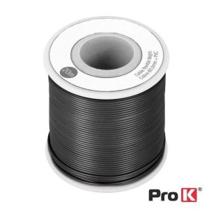 Cabo Multifilar Preto 0.8mm Rolo 20m PROK - (PKCM0.8/20B)
