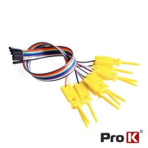 KIT 10 Cabos de ligação Jumper Fêmea / Pinças Prova PROK - (PKSM10FP/20)