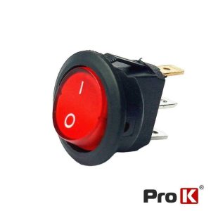 Interruptor Basculante LED 20A-12V On-Off Vermelho - (R602394/RED)