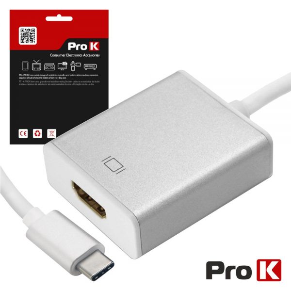 Adaptador USB-C / HDMI PROK - (PK-USBHDMI02)