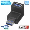 Ficha Adaptadora USB-A 3.0 Macho / Fêmea 90º PROK - (ADPUSB3/90)